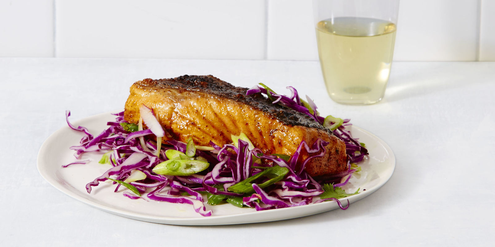 Spicy Salmon with Slaw
